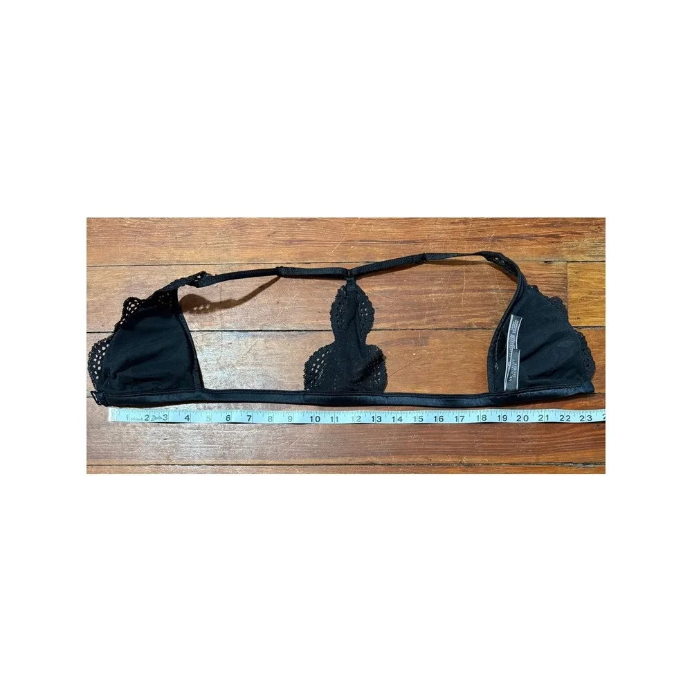 Victoria's‎ Secret Black Lace Front-Clasp Racerback Bralette Small S/P/CH